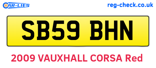 SB59BHN are the vehicle registration plates.