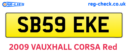 SB59EKE are the vehicle registration plates.