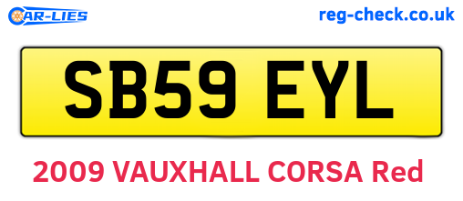SB59EYL are the vehicle registration plates.