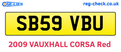 SB59VBU are the vehicle registration plates.