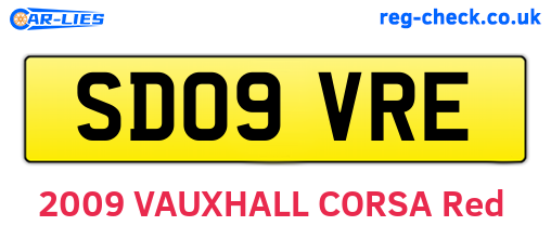 SD09VRE are the vehicle registration plates.