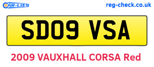 SD09VSA are the vehicle registration plates.