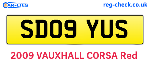 SD09YUS are the vehicle registration plates.