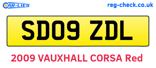 SD09ZDL are the vehicle registration plates.