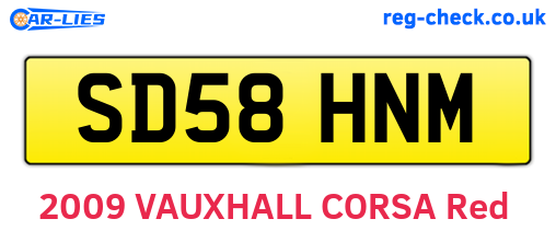 SD58HNM are the vehicle registration plates.