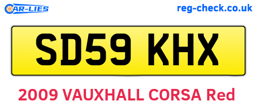 SD59KHX are the vehicle registration plates.