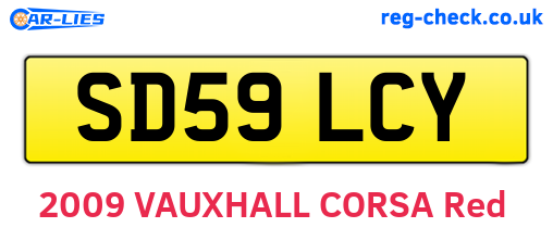 SD59LCY are the vehicle registration plates.