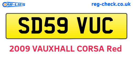 SD59VUC are the vehicle registration plates.