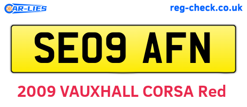 SE09AFN are the vehicle registration plates.