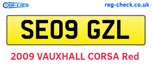 SE09GZL are the vehicle registration plates.