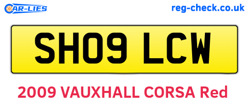 SH09LCW are the vehicle registration plates.