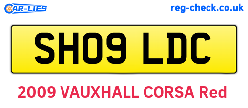 SH09LDC are the vehicle registration plates.