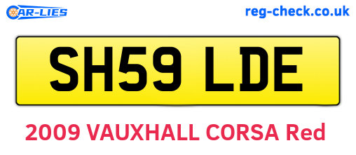 SH59LDE are the vehicle registration plates.