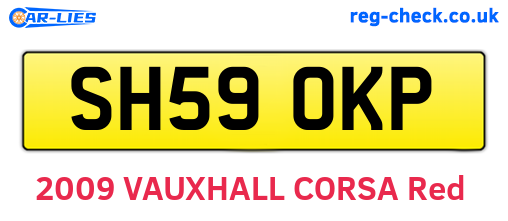 SH59OKP are the vehicle registration plates.