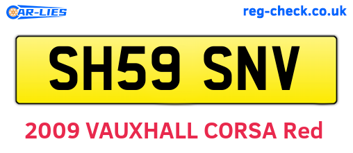 SH59SNV are the vehicle registration plates.