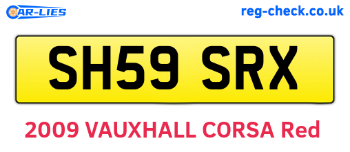 SH59SRX are the vehicle registration plates.