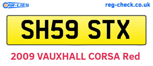 SH59STX are the vehicle registration plates.