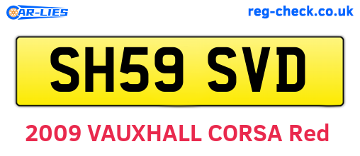 SH59SVD are the vehicle registration plates.