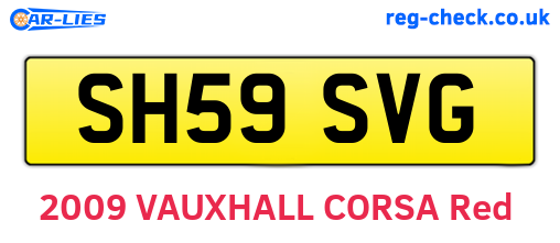 SH59SVG are the vehicle registration plates.