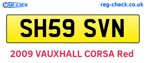 SH59SVN are the vehicle registration plates.