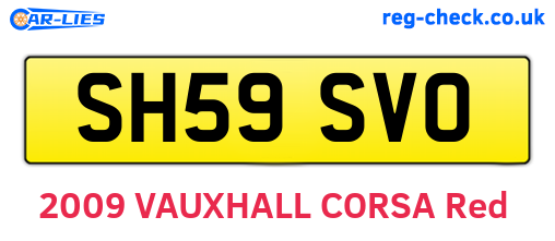 SH59SVO are the vehicle registration plates.