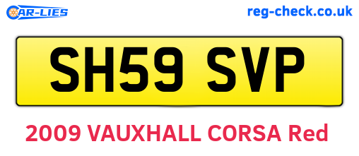 SH59SVP are the vehicle registration plates.