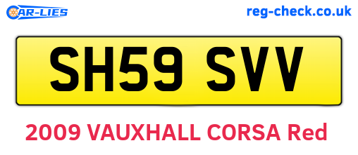 SH59SVV are the vehicle registration plates.