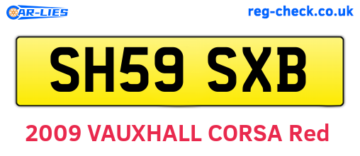 SH59SXB are the vehicle registration plates.