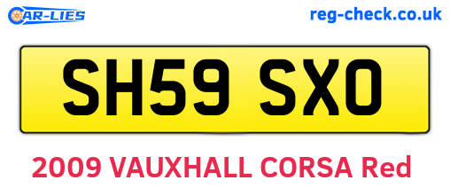 SH59SXO are the vehicle registration plates.