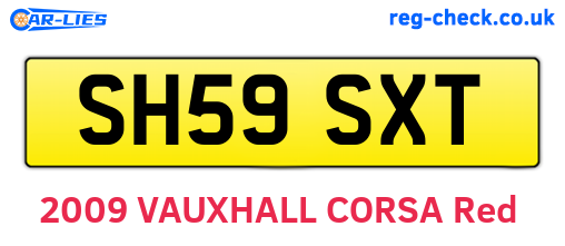 SH59SXT are the vehicle registration plates.