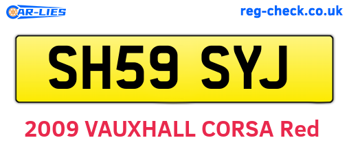 SH59SYJ are the vehicle registration plates.
