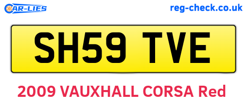 SH59TVE are the vehicle registration plates.