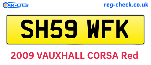 SH59WFK are the vehicle registration plates.