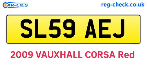 SL59AEJ are the vehicle registration plates.