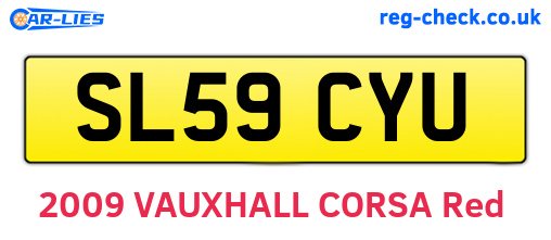 SL59CYU are the vehicle registration plates.