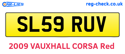 SL59RUV are the vehicle registration plates.