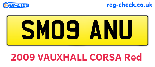 SM09ANU are the vehicle registration plates.