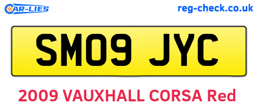 SM09JYC are the vehicle registration plates.
