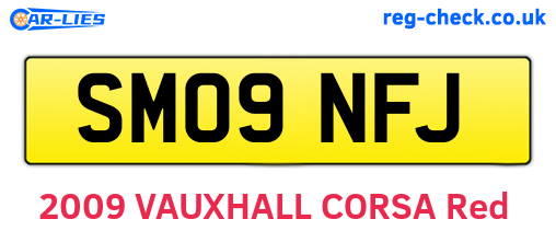 SM09NFJ are the vehicle registration plates.