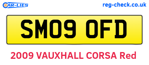 SM09OFD are the vehicle registration plates.