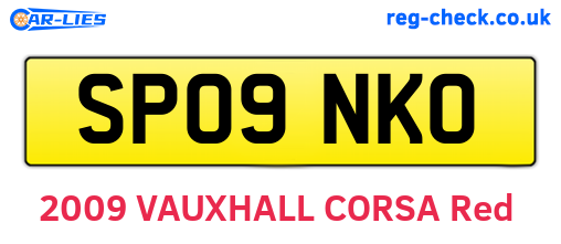 SP09NKO are the vehicle registration plates.
