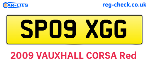SP09XGG are the vehicle registration plates.