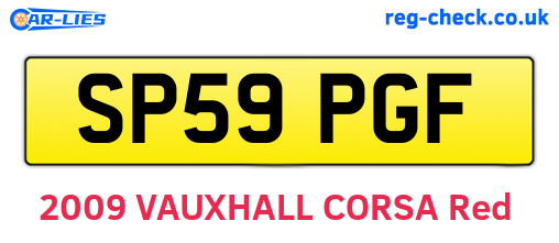 SP59PGF are the vehicle registration plates.