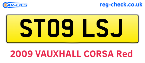 ST09LSJ are the vehicle registration plates.