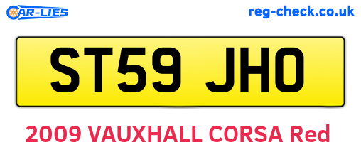 ST59JHO are the vehicle registration plates.