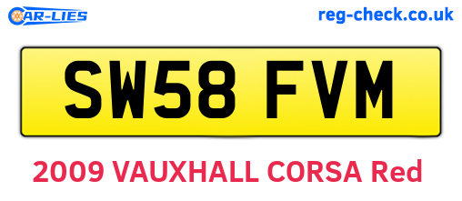 SW58FVM are the vehicle registration plates.