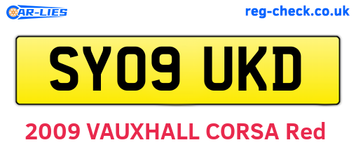 SY09UKD are the vehicle registration plates.