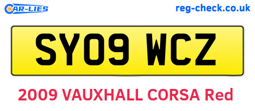 SY09WCZ are the vehicle registration plates.