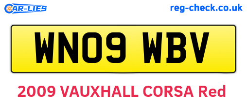 WN09WBV are the vehicle registration plates.