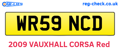WR59NCD are the vehicle registration plates.